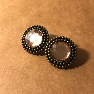 vintage bold earrings peach